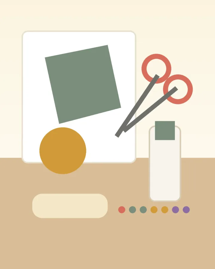 Handmade air-dry clay trinket dish on a craft table