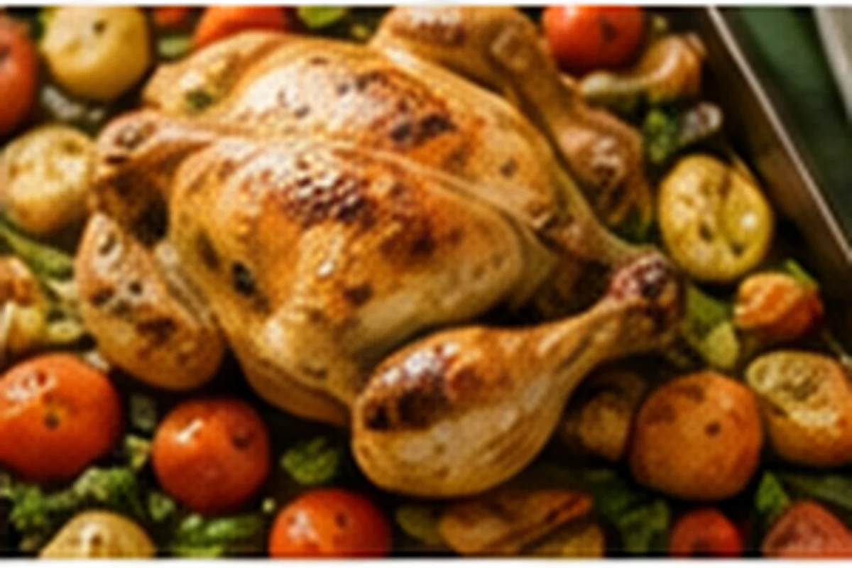 Sheet pan chicken and vegetables ready for an easy dinner