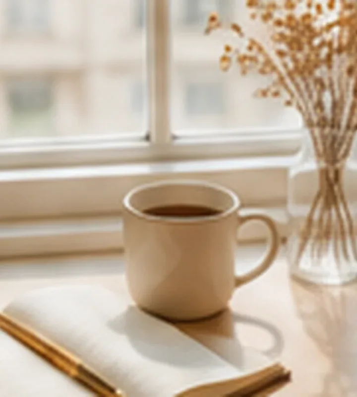 Notebook, coffee, and simple Sunday planning routine