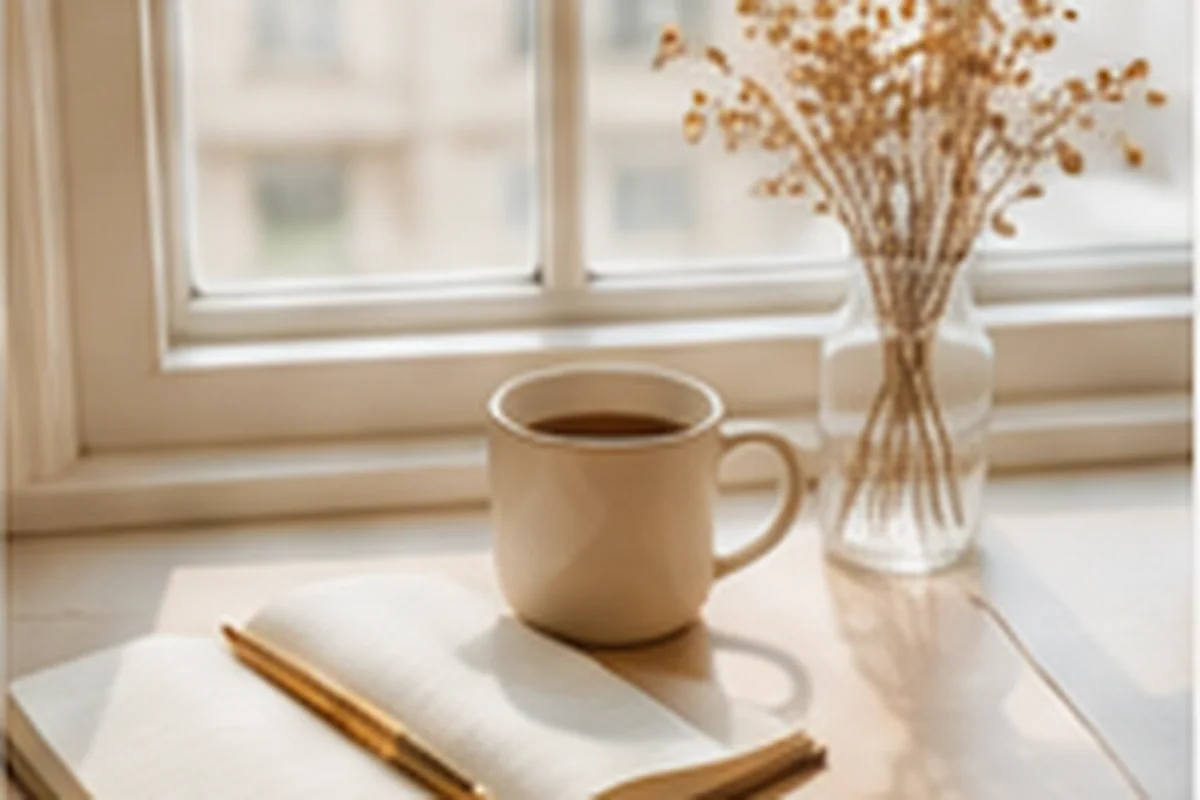 Notebook, coffee, and simple Sunday planning routine