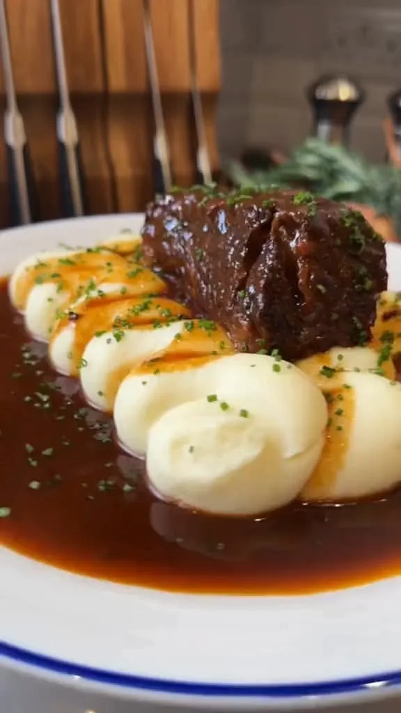 Braised Short Rib over Marry Me Mashed Potatoes | Ultimate Healthy Comfort Recipe
