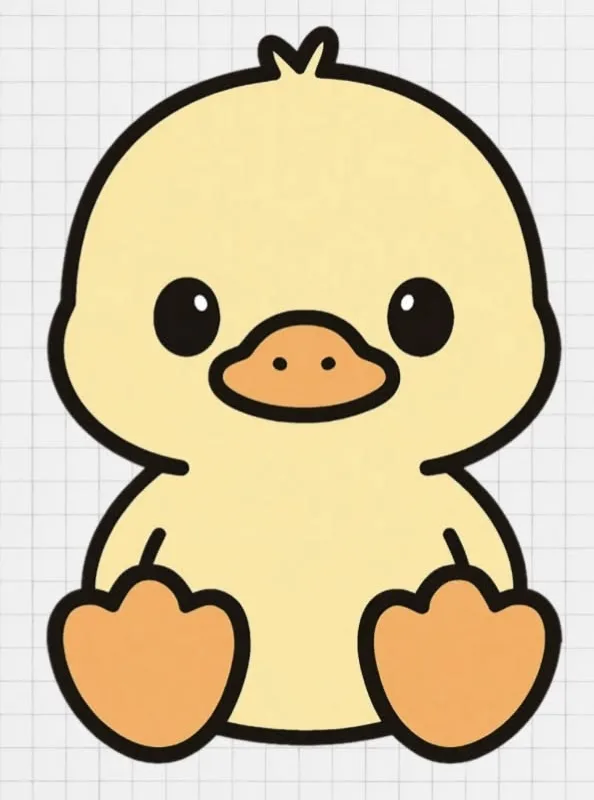 cute duck drawing tips