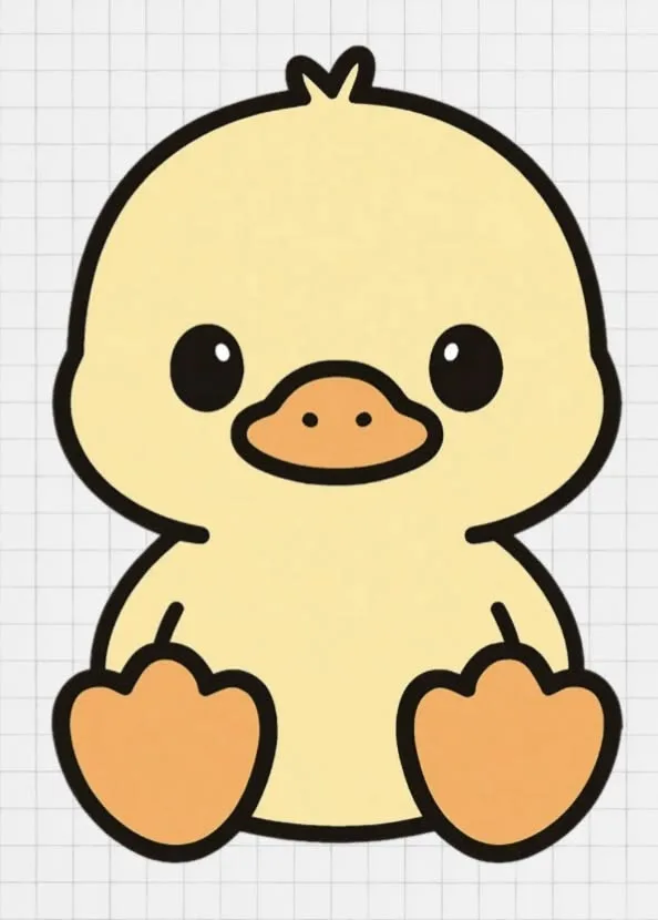 cute duck drawing tips