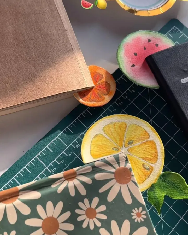 diy fruit bookmark