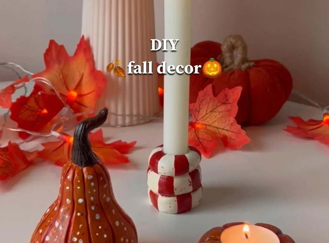 diy fall decor clay set