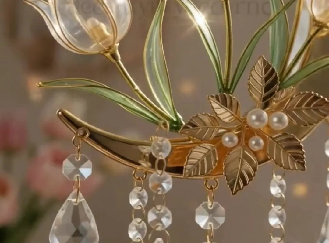 DIY tulip suncatcher