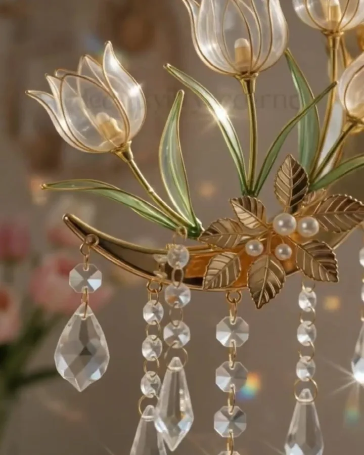 DIY tulip suncatcher