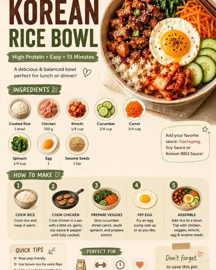 healthy korean rice bowl recipe