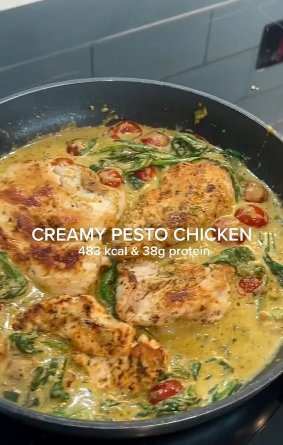 creamy pesto chicken recipe