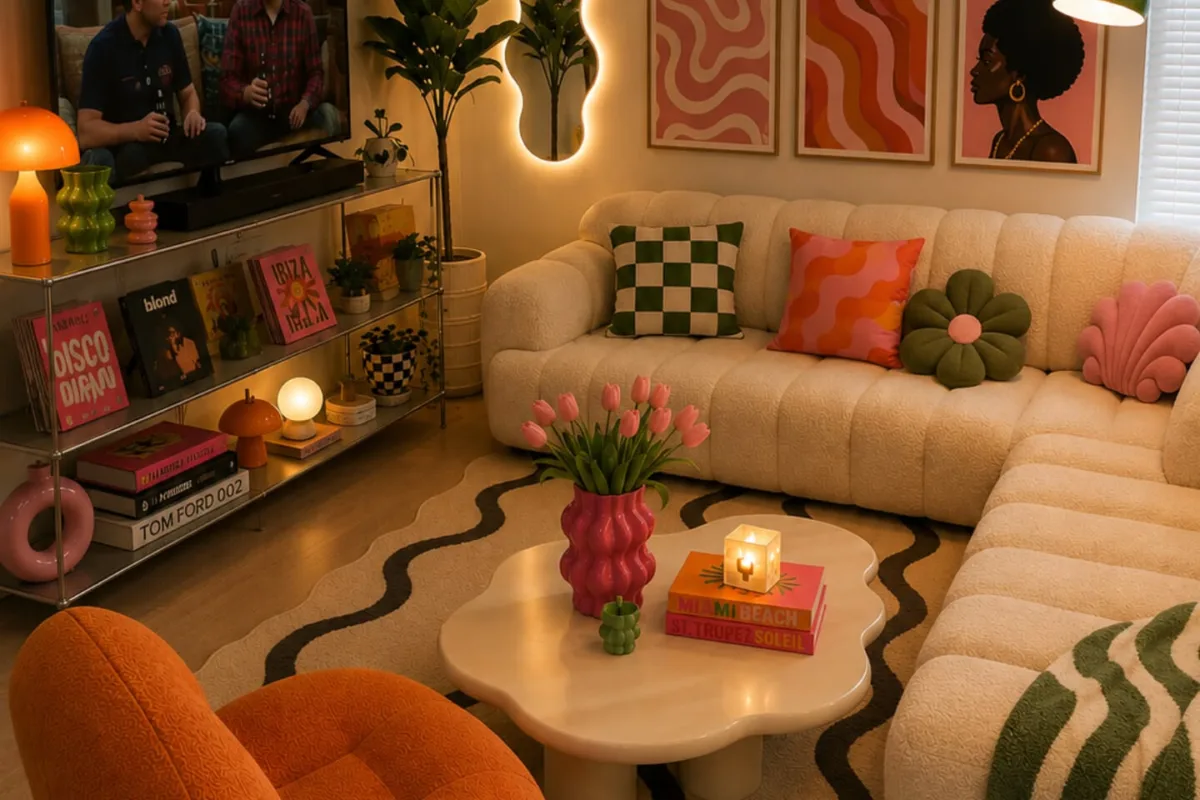 colorful living room decor