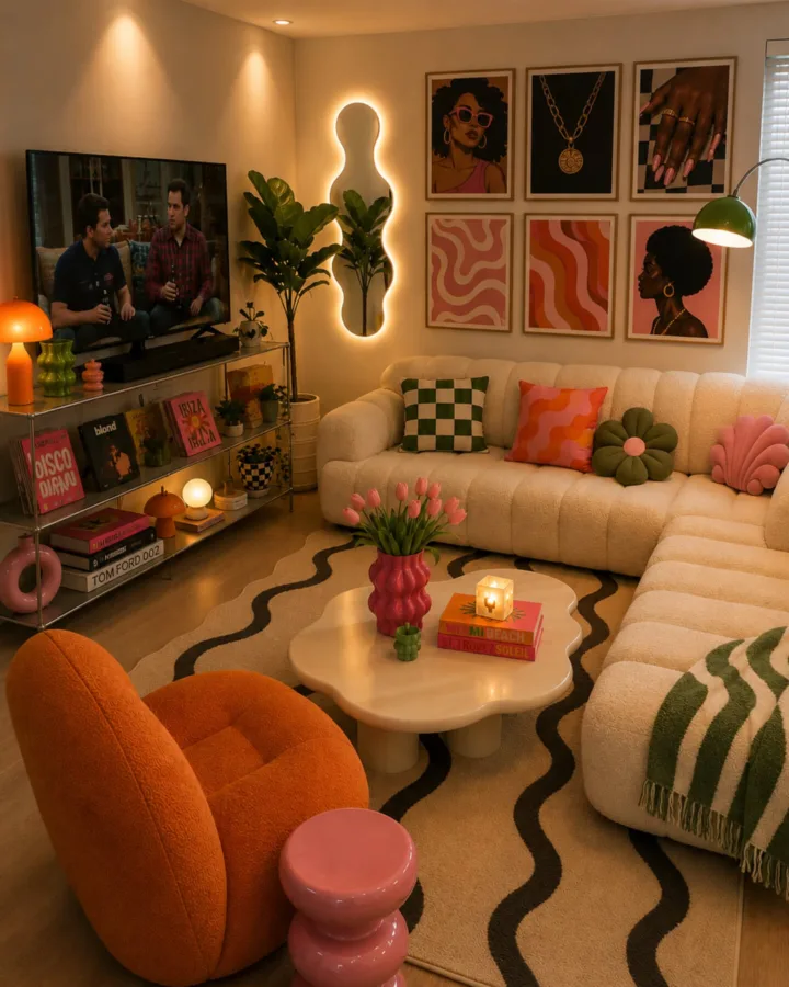 colorful living room decor