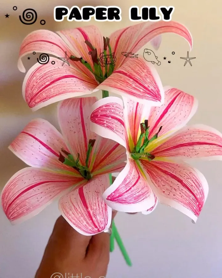 easy pastel origami lily
