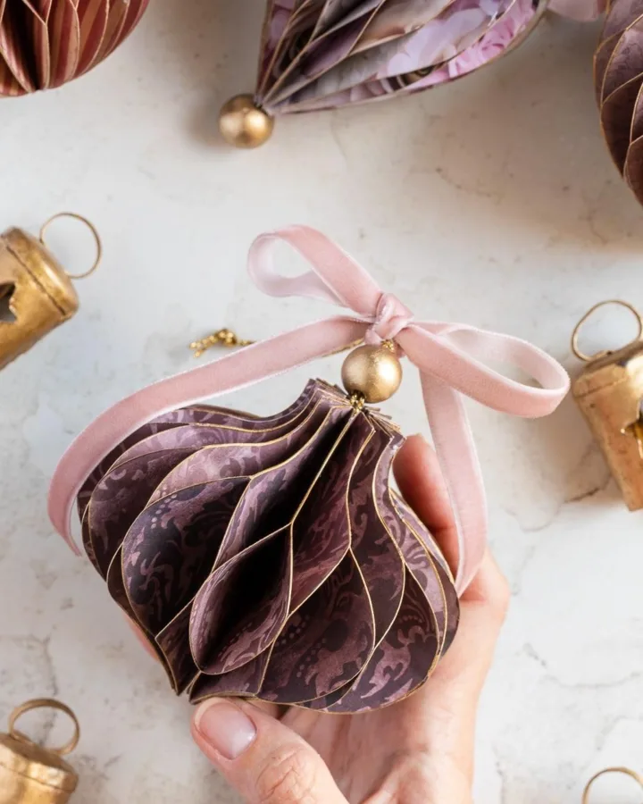 diy honeycomb paper ornaments