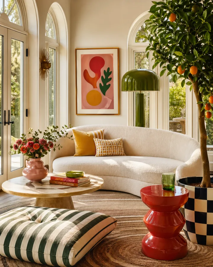 playful luxury sunroom