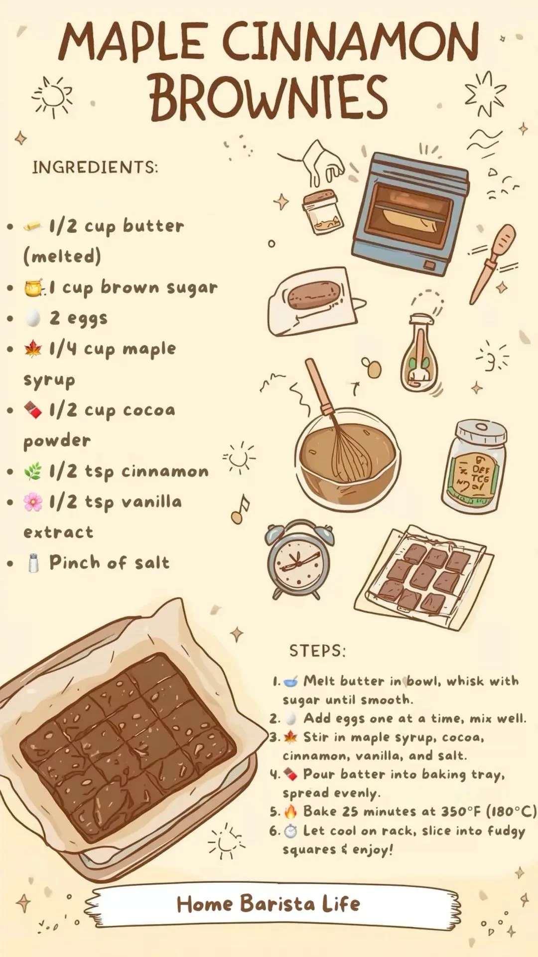 Maple Cinnamon Brownies 🍁 | Cozy Fall Dessert Recipe