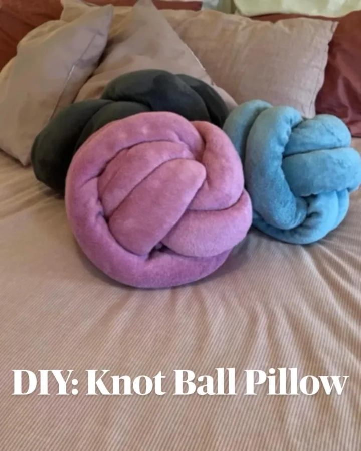 diy knot ball pillow