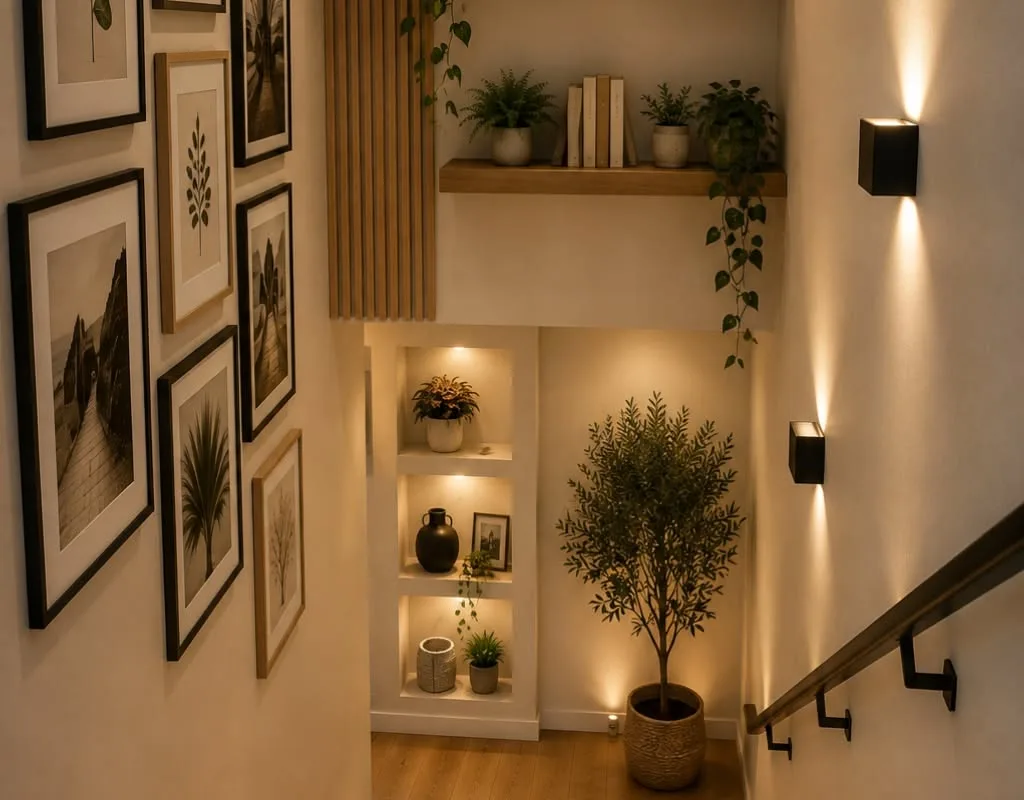 cozy staircase decor