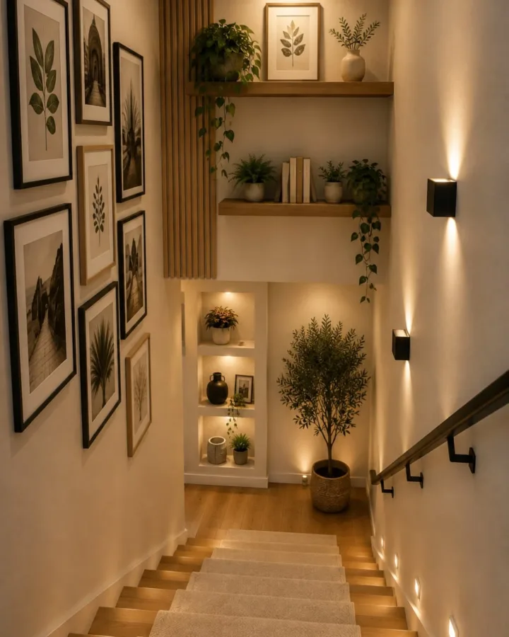 cozy staircase decor