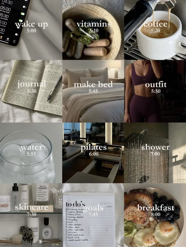 morning routine aesthetic