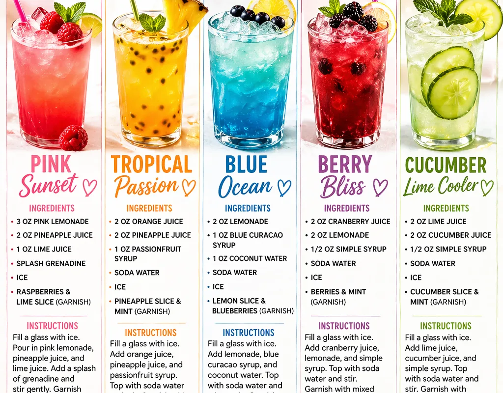 viral mocktail recipes alcohol free