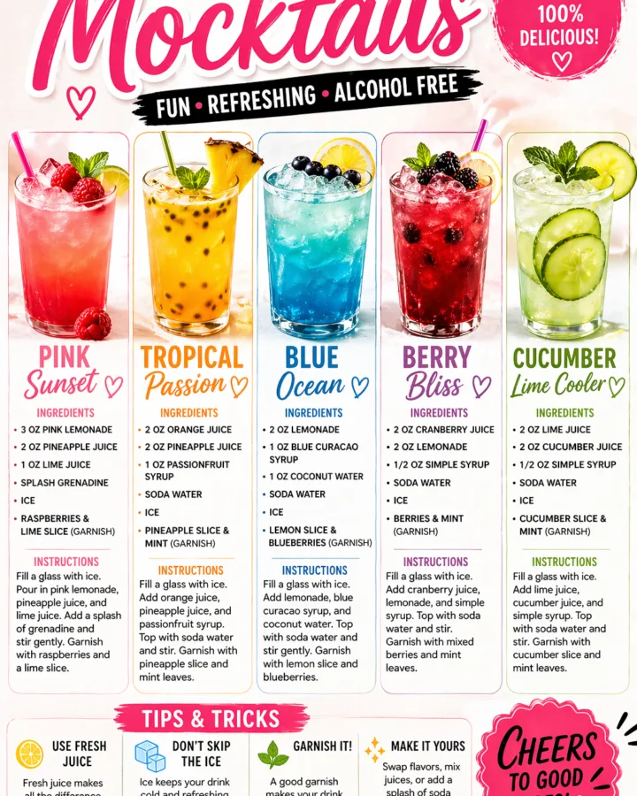 viral mocktail recipes alcohol free