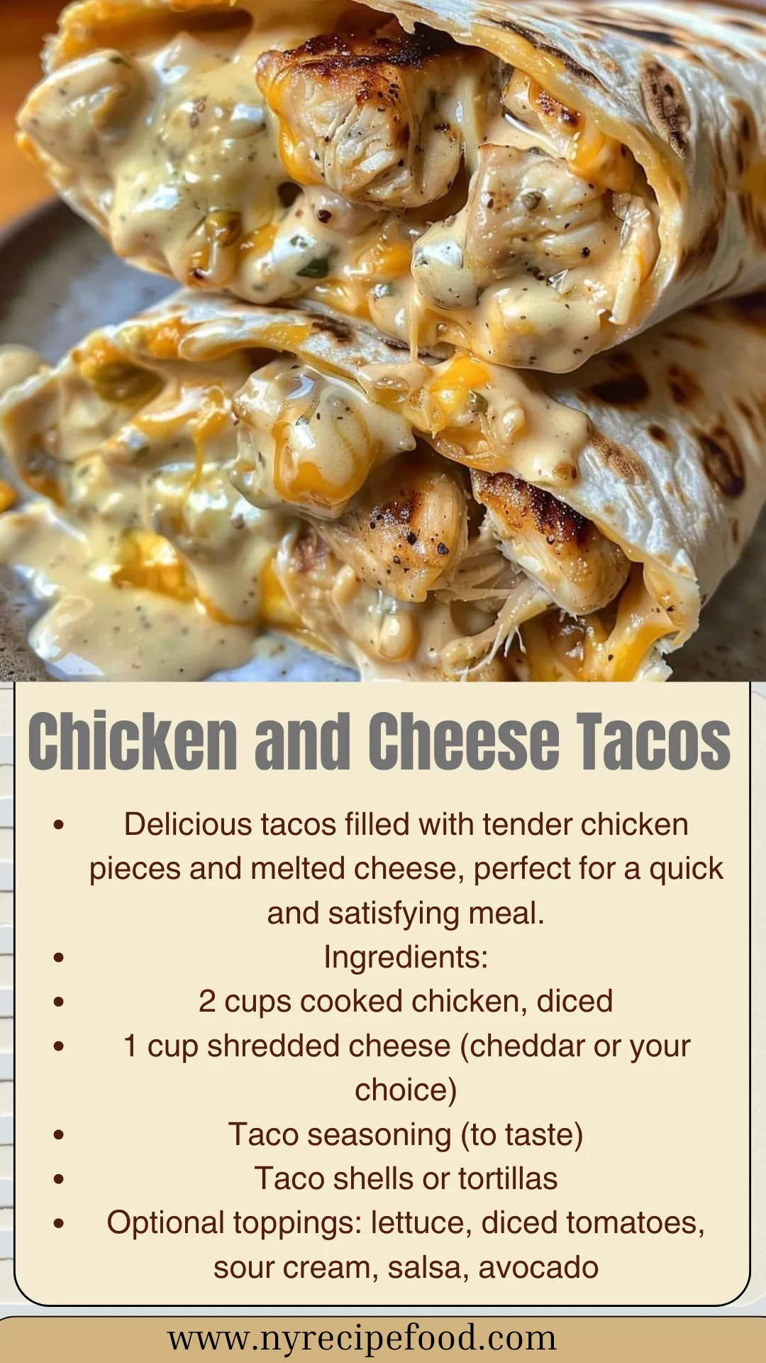 Chicken and Cheese Tacos
