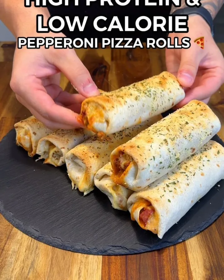 high protein pepperoni pizza rolls