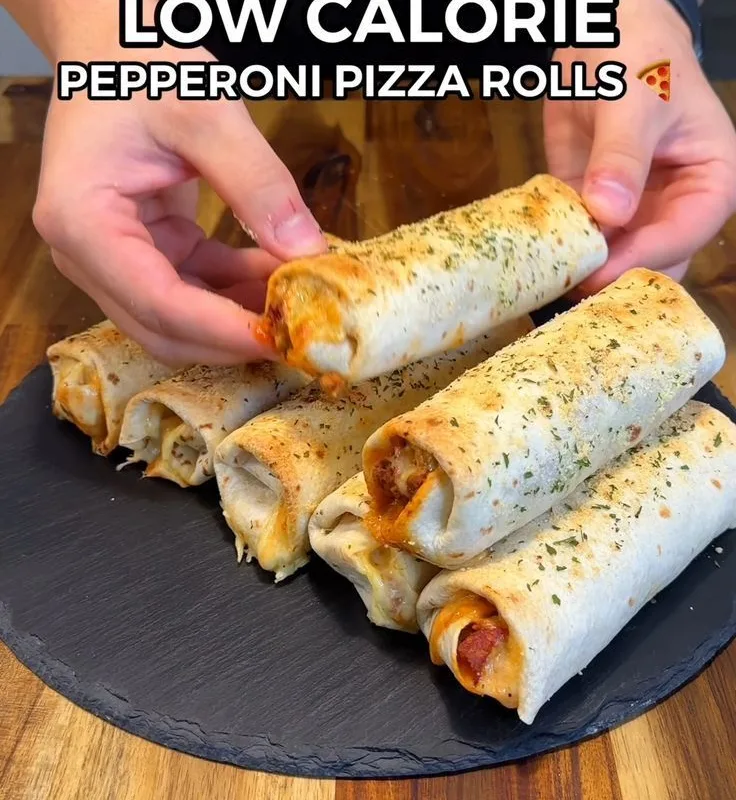 high protein pepperoni pizza rolls