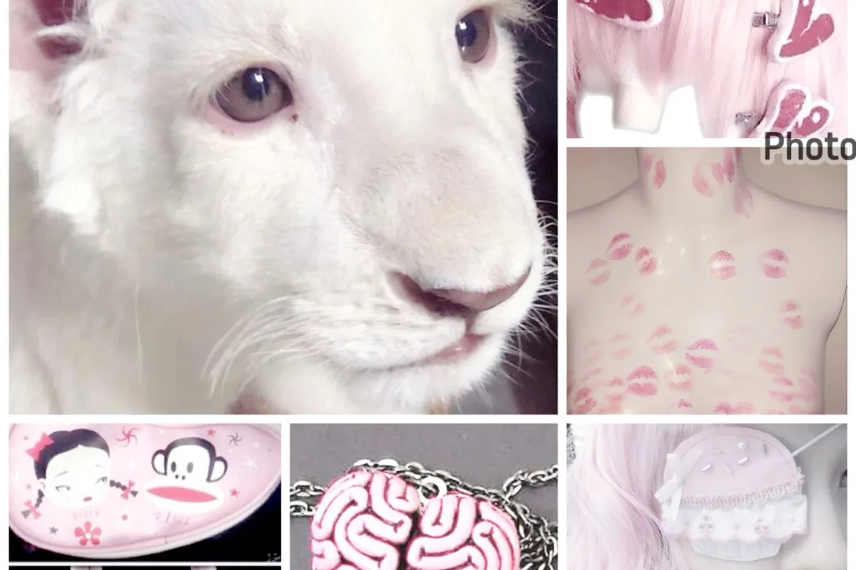 albino lioness halloween moodboard