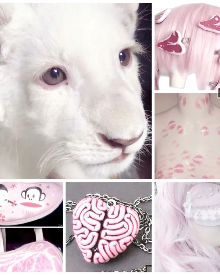 albino lioness halloween moodboard