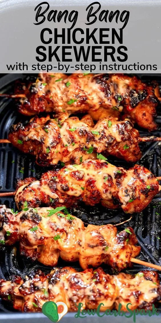 Bang Bang Chicken Skewers