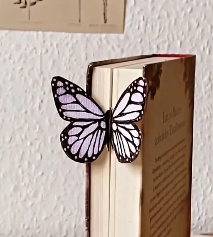 diy butterfly bookmark