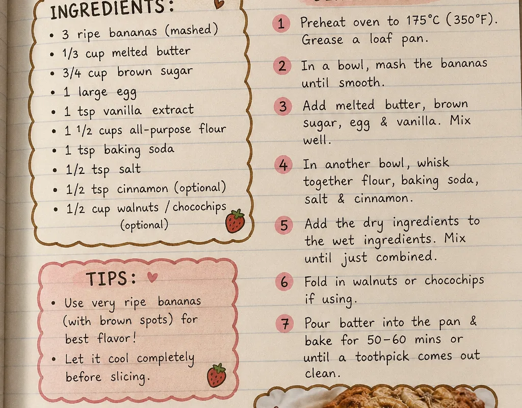 easy banana bread recipe