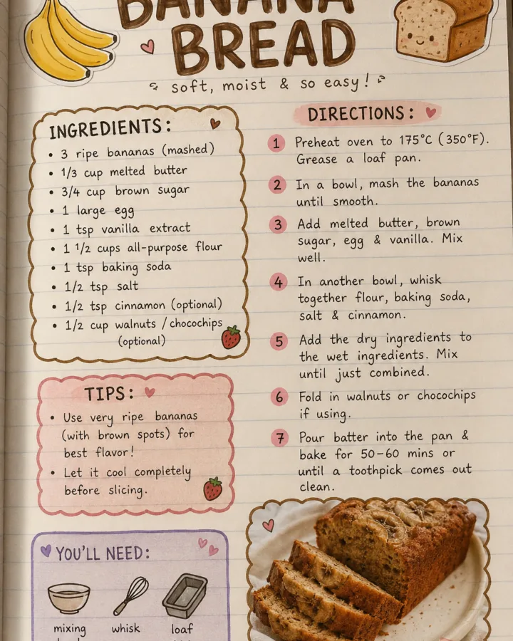 easy banana bread recipe