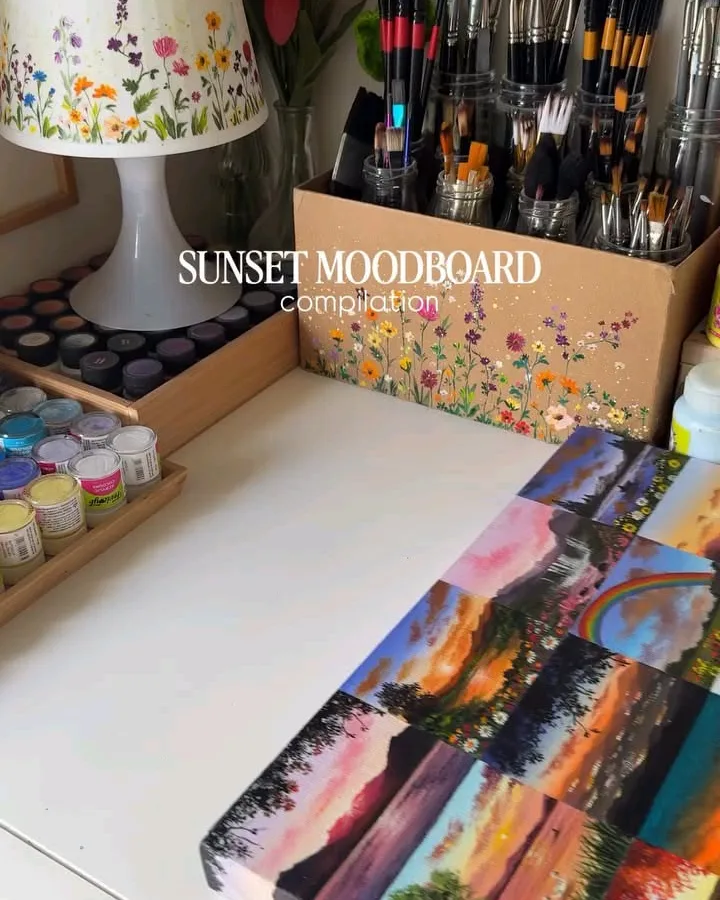sunset moodboard
