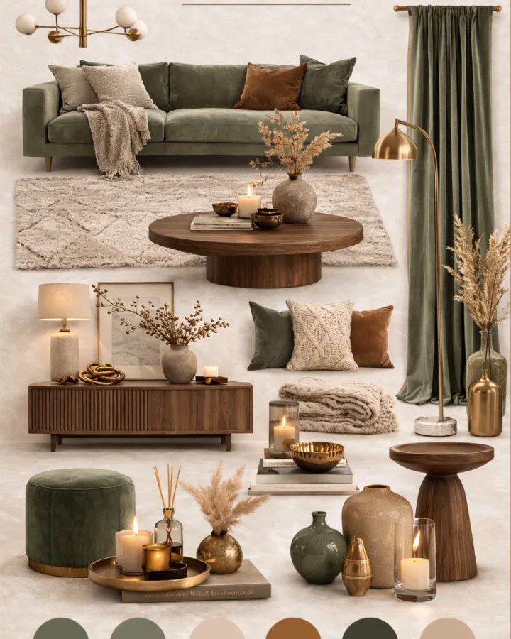 sage green living room