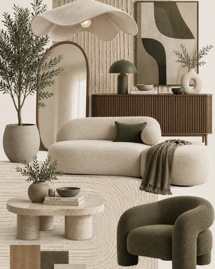 organic modern living room