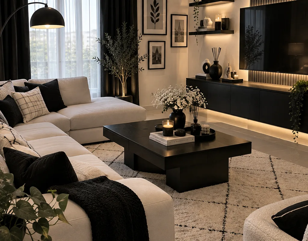 black and white living room ideas