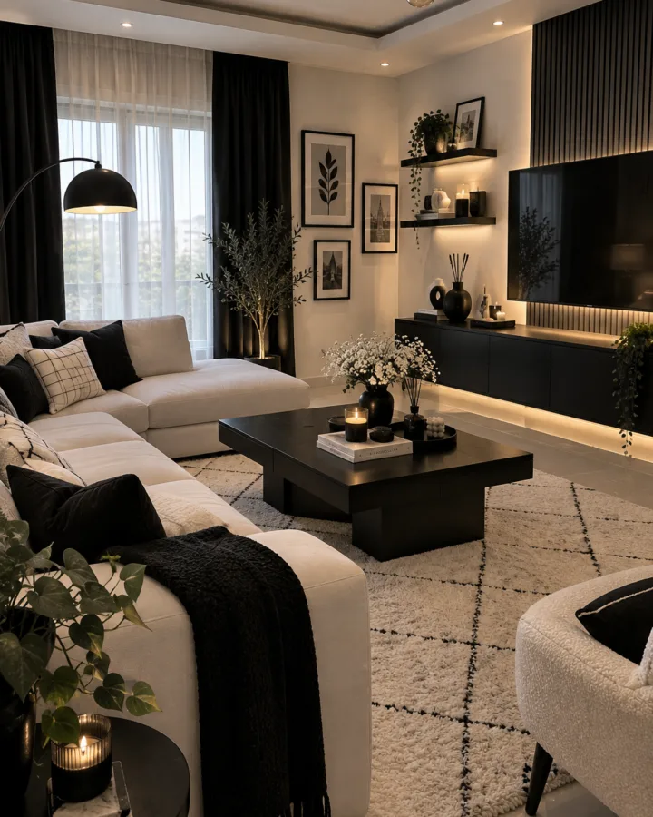 black and white living room ideas
