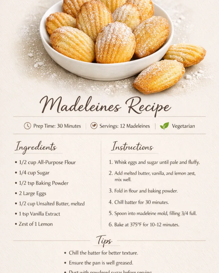 classic madeleines recipe