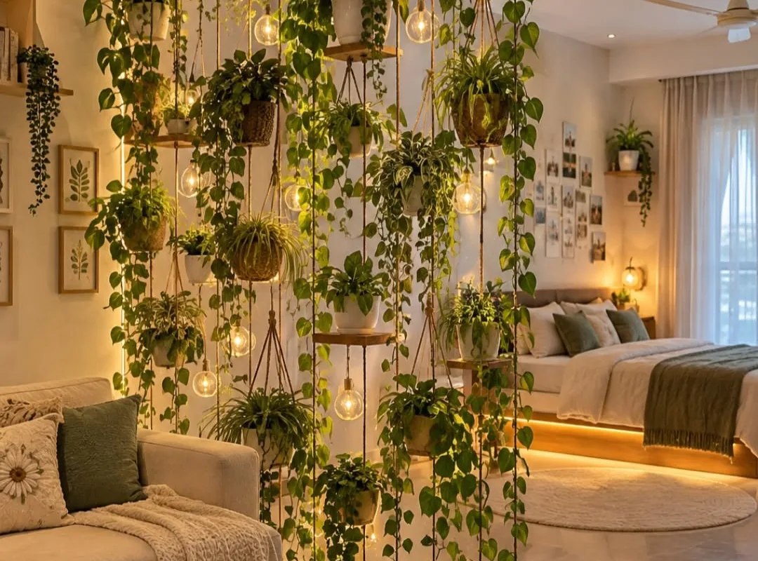 hanging plant room divider