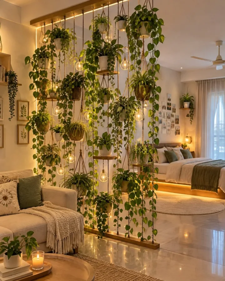 hanging plant room divider