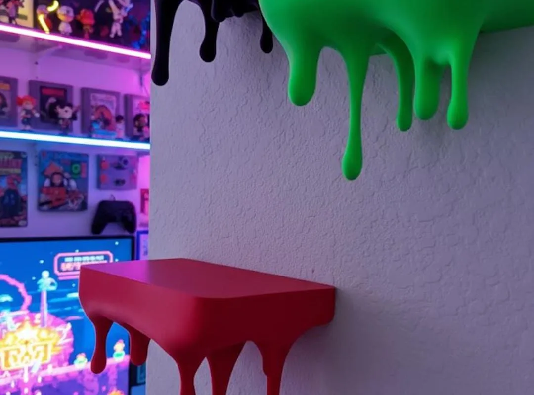 gothic floating shelves