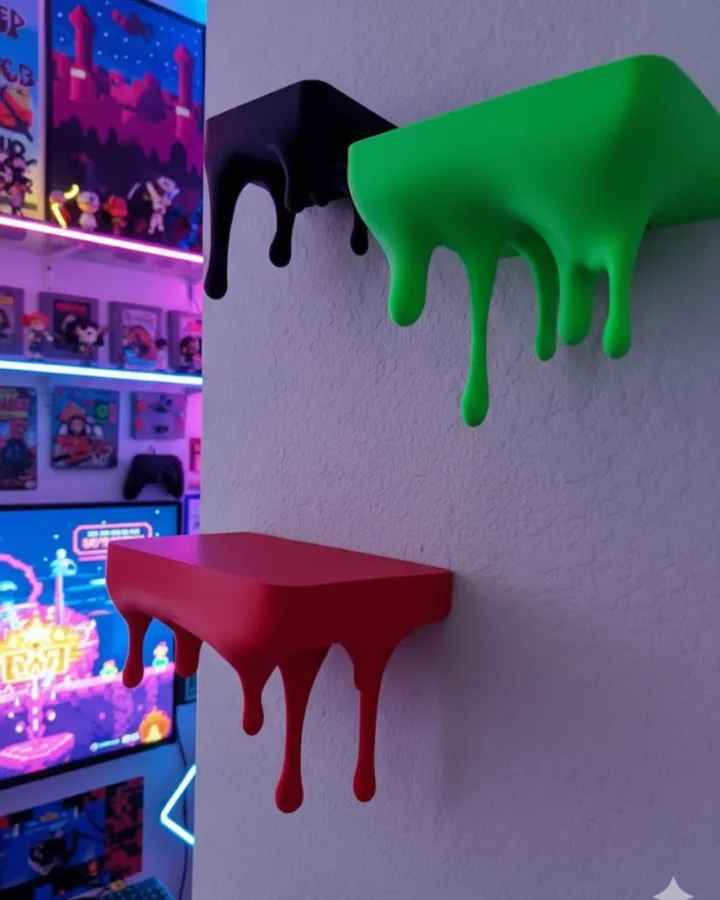 gothic floating shelves