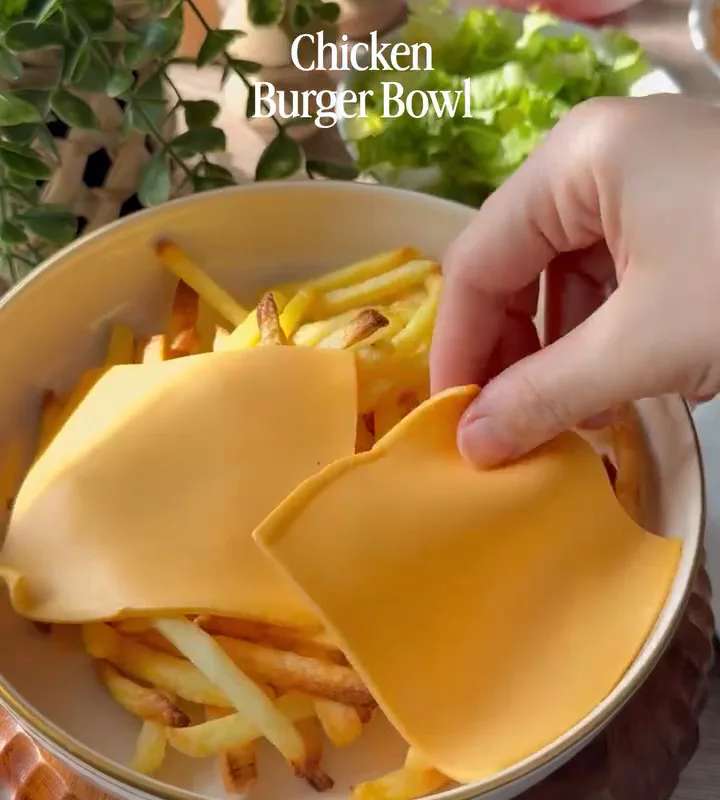 easy chicken burger bowl recipe