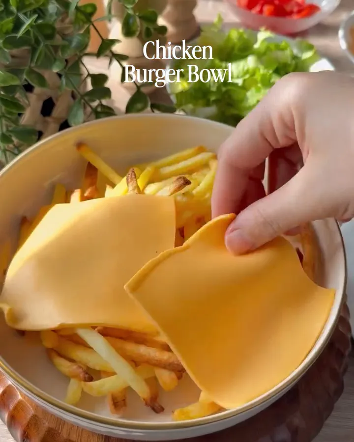 easy chicken burger bowl recipe