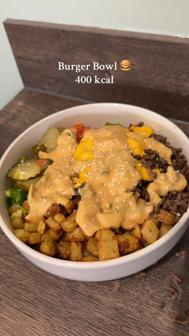 Loaded Burger Bowl 🍔