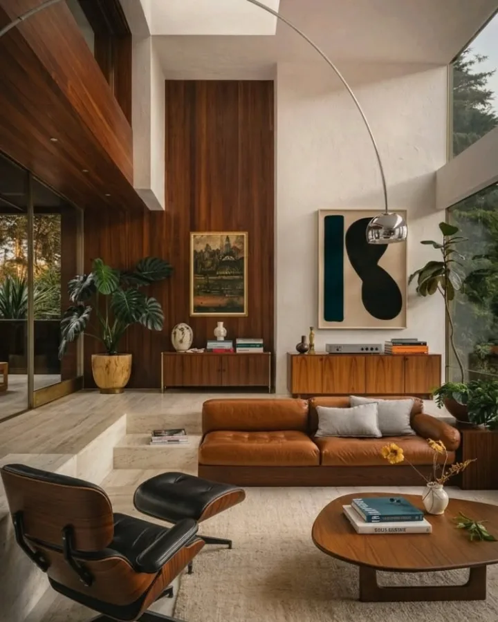 mid-century modern living room
