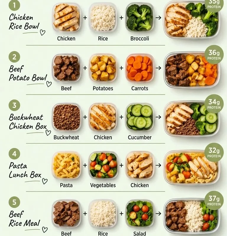 high protein meal prep lunches