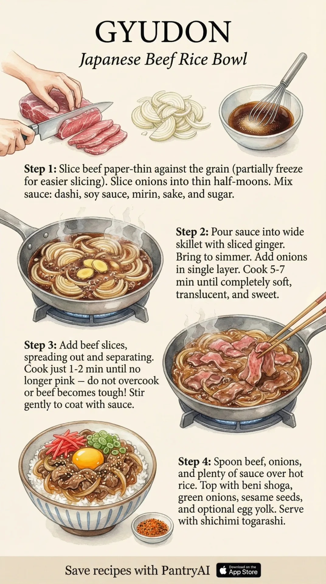 Japanese Gyudon Recipe